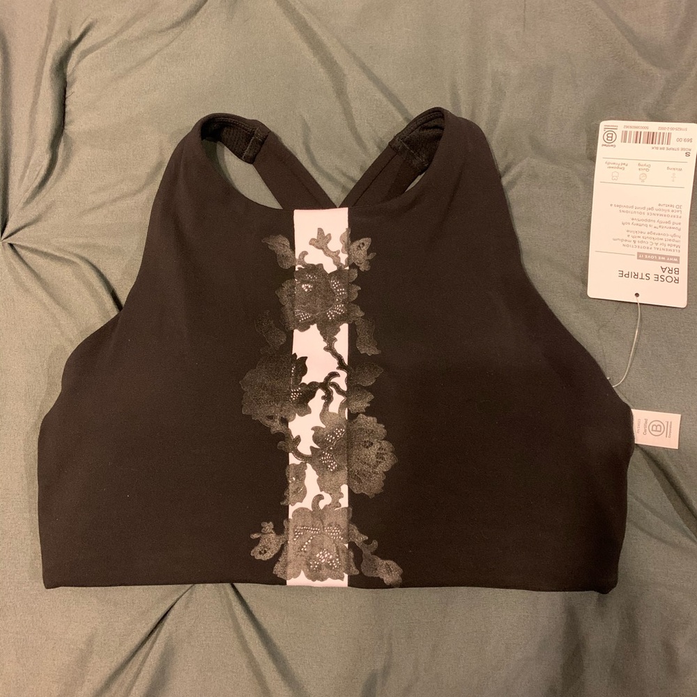 Athleta rose stripe bra